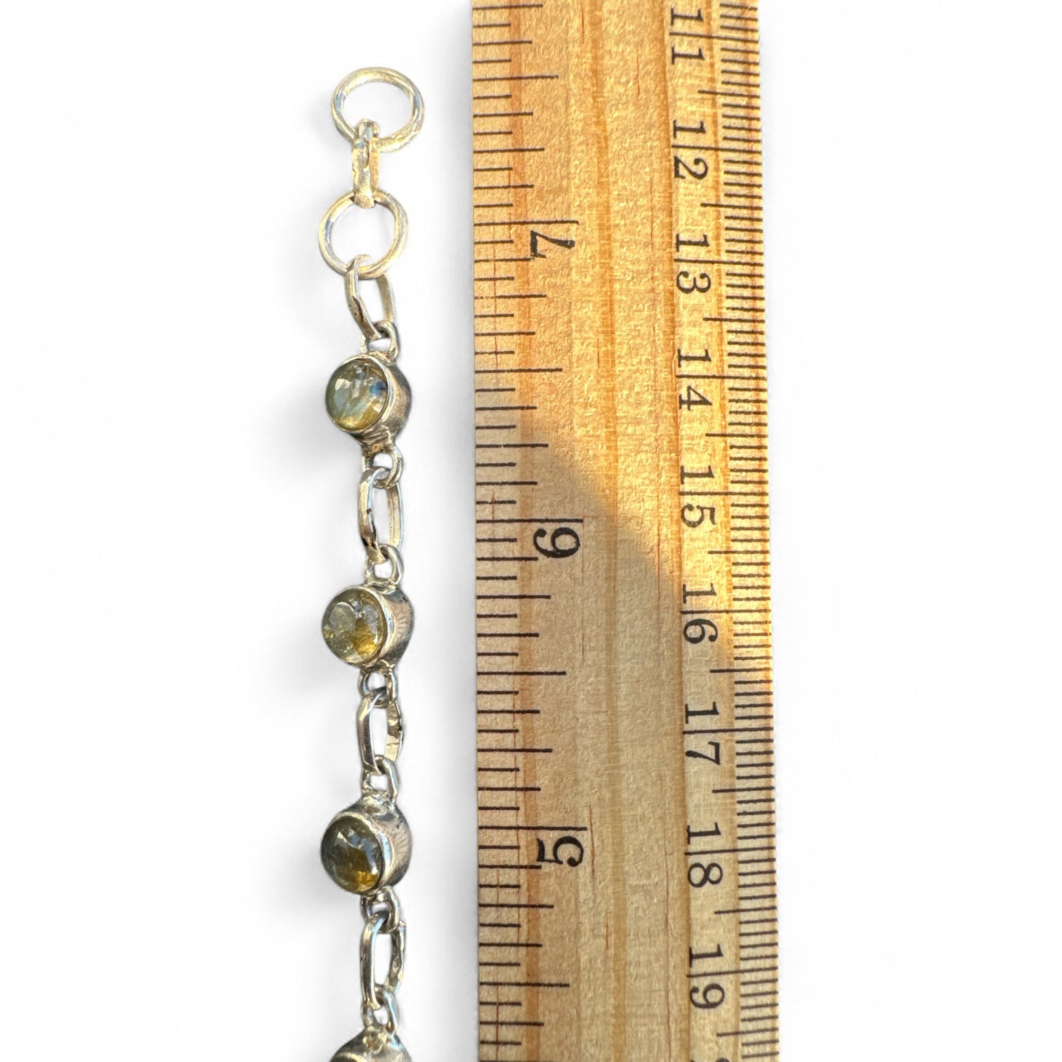 Labradorite Solid 925 Sterling Silver Bracelet