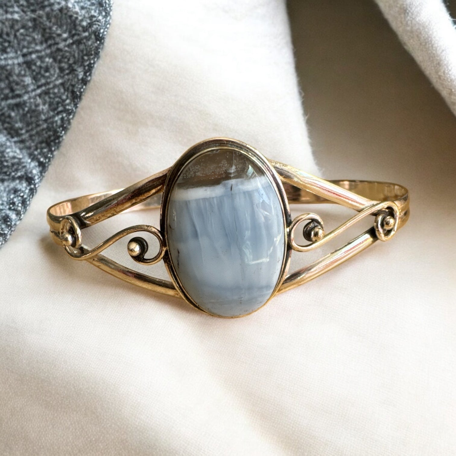 Owyhee Opal Solid 925 Sterling Silver Cuff Bracelet