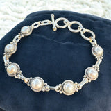 Freshwater Pearl Solid 925 Sterling Silver Bracelet