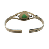 Chrysoprase Solid 925 Sterling Silver Cuff Bracelet