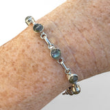 Labradorite Solid 925 Sterling Silver Bracelet