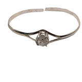 Herkimer Diamond Solid 925 Sterling Silver Cuff Bracelet