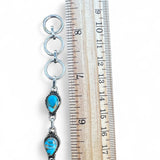 Kingman Blue Copper Turquoise Solid 925 Sterling Silver Bracelet