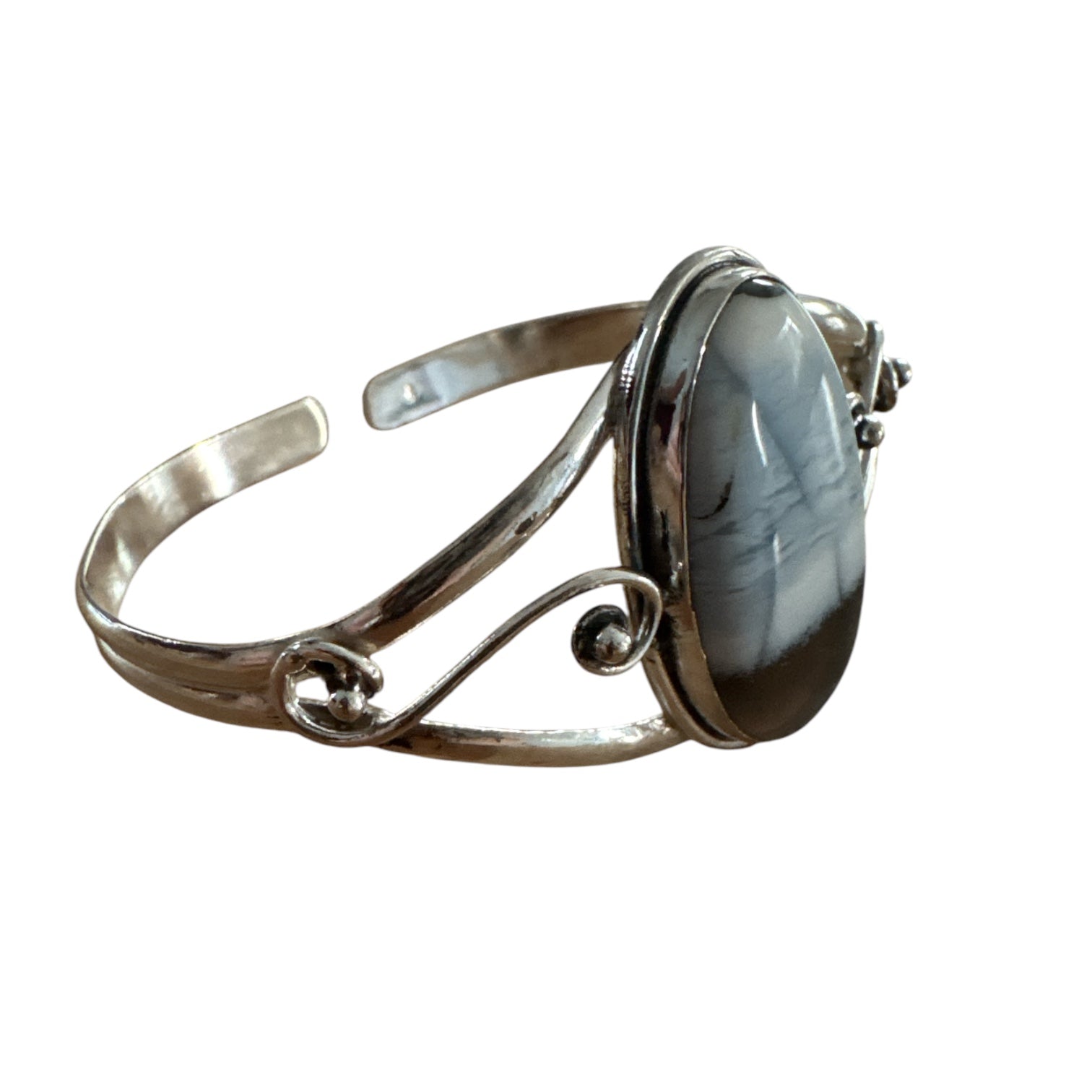 Owyhee Opal Solid 925 Sterling Silver Cuff Bracelet