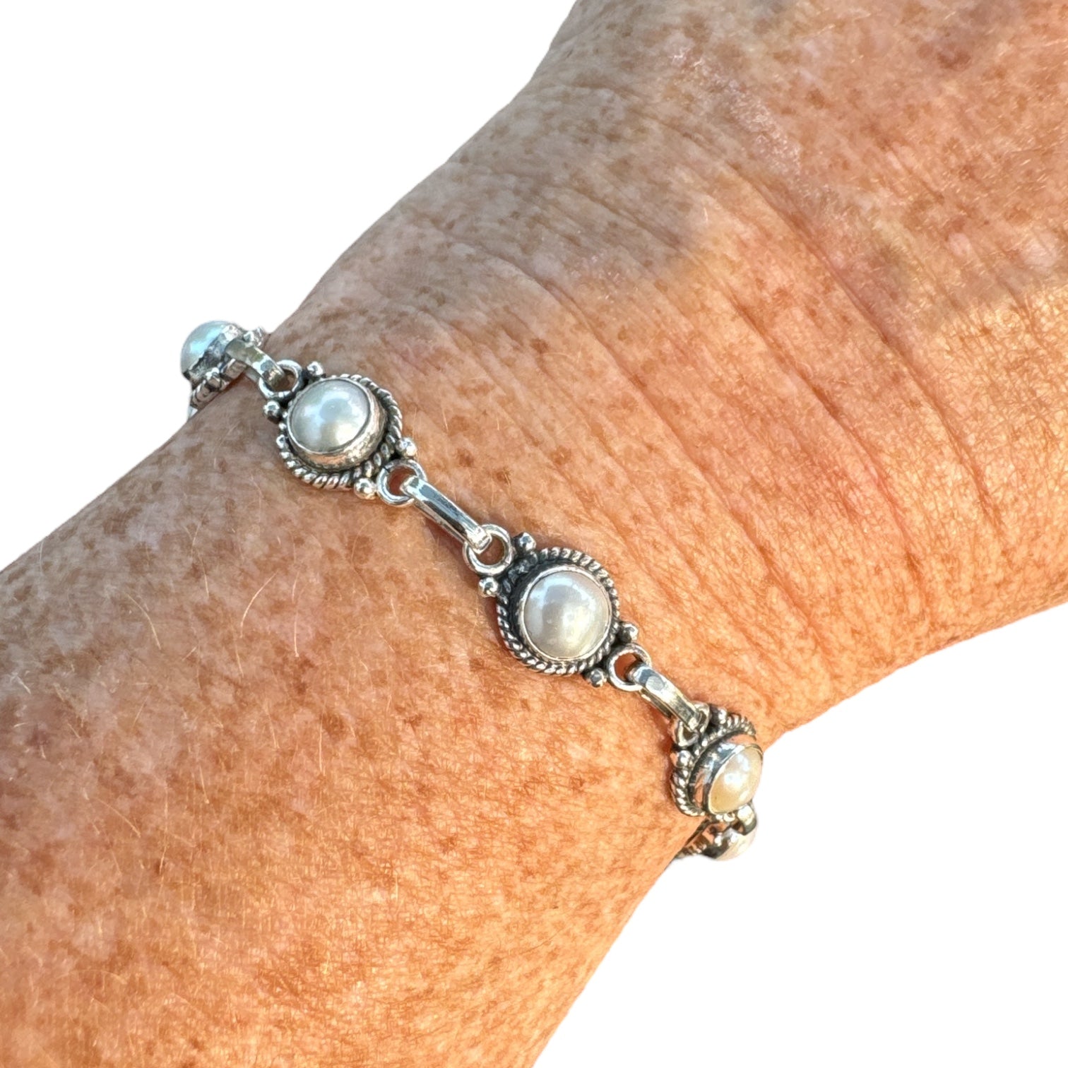Freshwater Pearl Solid 925 Sterling Silver Bracelet