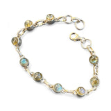 Labradorite Solid 925 Sterling Silver Bracelet