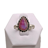 Pink Rainbow Moonstone Solid 925 Sterling Silver Ring
