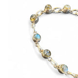 Labradorite Solid 925 Sterling Silver Bracelet