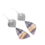 Fluorite Solid 925 Sterling Silver Earrings