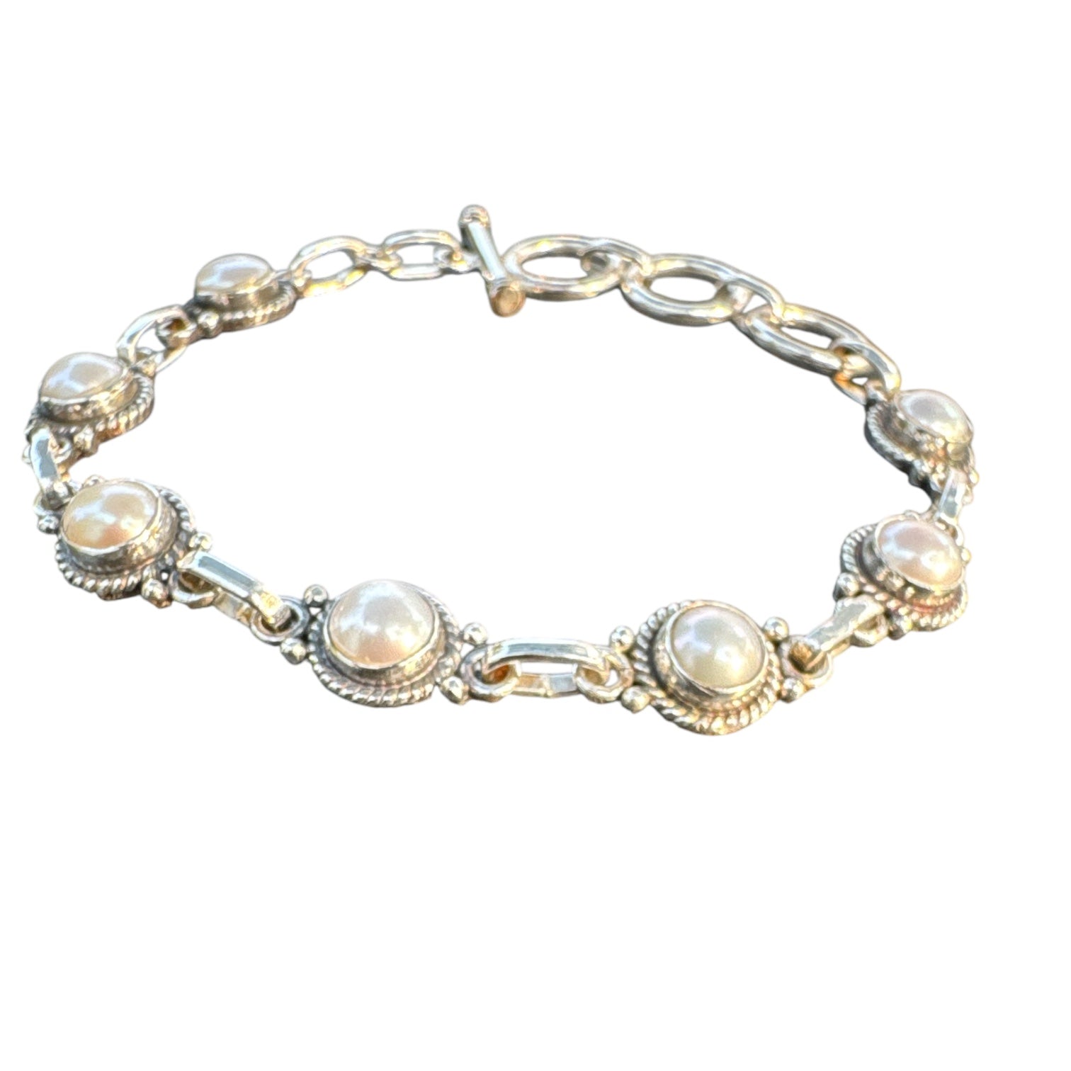 Freshwater Pearl Solid 925 Sterling Silver Bracelet