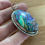 Abalone Solid 925 sterling silver pendant