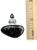 Nuumite & Black Onyx Solid 925 Sterling Silver Pendant
