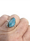 Blue Laguna Lace Agate Solid 925 Sterling Silver Ring 6