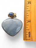 Owyhee Opal & Moonstone Solid 925 Sterling Silver Pendant