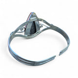 Crazy Lace Agate Solid 925 Sterling Silver Cuff Bracelet