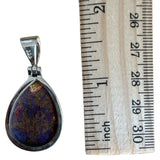 Kingman Purple Mojave Turquoise Solid 925 Sterling Silver Pendant