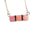 Pink Fire Opal Solid 925 Sterling Silver Necklace