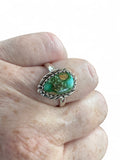 aSonoran Gold Turquoise Solid 925 Sterling Silver Ring 8