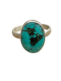 Tibetan Turquoise Solid 925 Sterling Silver Ring 9