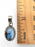 Golden Hills Turquoise Solid 925 Sterling Silver Pendant