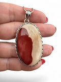Mookaite Jasper Solid 925 Sterling Silver Pendant with 18 inch chain necklace