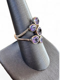 Amethyst Solid 925 Sterling Silver Ring 8.5
