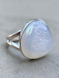 Angel Aura Druzy Solid 925 Sterling Silver Ring 9