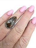 Indonesian Red Marcasite Solid 925 Sterling Silver Ring 5
