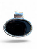 Black Onyx & Garnet Solid 925 Sterling Silver Pendant