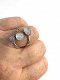 Rainbow Moonstone Solid 925 Sterling Silver Ring 9