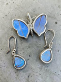 Sulkowsky Butterfly Wing Solid 925 Sterling Silver Pendant Earrings Set