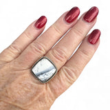 Dendritic Opal Solid 925 Sterling Silver Ring 8.5