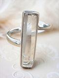Lemurian Quartz Solid 925 Sterling Silver Ring 6