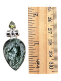 Seraphanite Angel Stone Solid 925 Sterling Silver Pendant