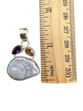Pearl Multi-Stone Solid 925 Sterling Silver Pendant