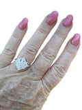 Faceted Rainbow Moonstone Solid 925 Sterling Silver Ring 6
