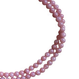 Pink  Rhodochrosite 4 mm Beaded Necklace