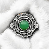 Chrysoprase Solid 925 Sterling Silver Ring 8.5