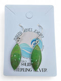 Green Mojave Turquoise Solid 925 Sterling Silver Earrings