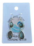 Faceted Labradorite Solid 925 Sterling Silver Earrings