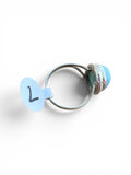 Caribbean Larimar Solid 925 Sterling Silver Ring 7