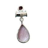 Guava Quartz & Pink Tourmaline Solid 925 Sterling Silver Pendant