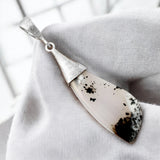 Merlinite Dendritic Opal Solid 925 Sterling Silver Pendant