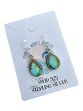 Sonoran Gold Turquoise Solid 925 Sterling Silver Earrings