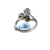 Triple Pearl Solid 925 Sterling Silver Ring 9