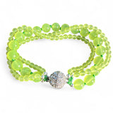 Peridot Magnetic beaded Bracelet 7.5 inch