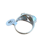 Caribbean Larimar Solid 925 Sterling Silver Ring 10