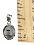 Black Rutilated Quartz Solid 925 Sterling Silver Pendant