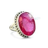Ruby Solid 925 Sterling Silver Ring 5.5