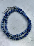 Sodalite 4 mm Beaded Necklace